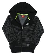 Čierno-melírovaná prepínaci mikina s kapucí Nike