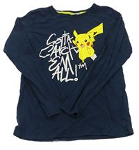 Tmavomodré triko s Pikachu