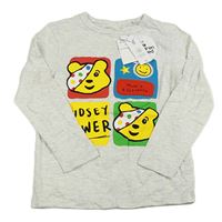 Světlešedé melírované triko s Pudseym George