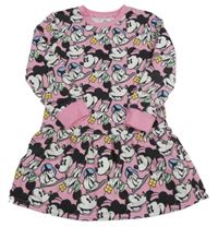 Růžové teplákové šaty s Minnie a přáteli Primark