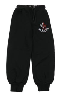 Čierne tepláky s výšivkou Moncler