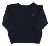 Tmavomodrá mikina s výšivkou Next