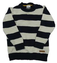 Čierno-svetlosivý pruhovaný sveter