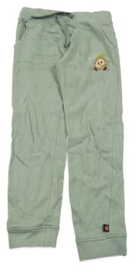 Zelenošedé tepláky s potiskem