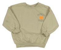 Béžová oversize mikina s tekvicou a nápisom George