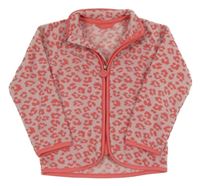 Staroružová vzorovaná fleecová prepínaci mikina TCM