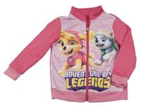 Ružovo-tmavoružová prepínaci mikina so Skye a Everest Nickelodeon