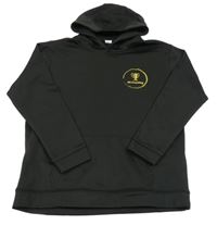 Černá sportovní mikina s výšivkou a kapucí AWDis