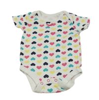 Bílé body se srdíčky Tu