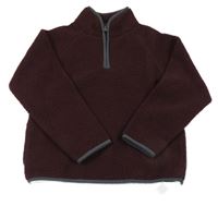 Nové - Tmavohnědá huňatá mikina Dunnes