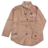 Staroružová košeľa s nápisom