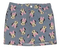 Modrá rifľová sukňa s Minnie H&M