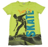 Limetkové tričko so skateboardistou Chapter Young