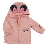 Ružová šušťáková lehce zateplená bunda s Minnie a kapucňou Disney
