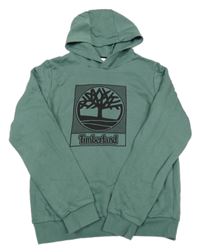 Khaki mikina s logem a kapucí Timberland