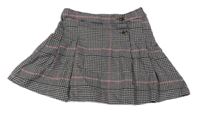 Čierno-béžovo-staroružová kockovaná sukňa H&M