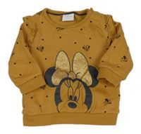 Hnedá bodkovaná á mikina s Minnie Disney