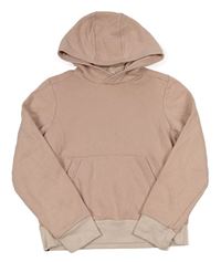 Svetloružová crop mikina s kapucňou Decathlon
