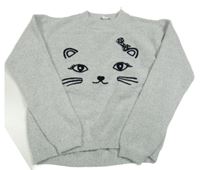 Šedý svetr s čumákem Primark