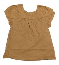 Hnedé tričko s madeirou Nutmeg