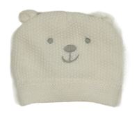 Biela pletená čapica s ňufáčikom  George