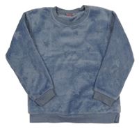 Modrá plyšová mikina s hviezdičkami Lupilu