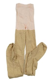 Světlerůžovo-zlaté třpytivé punčocháče H&M