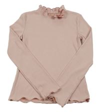 Světlerůžové žebrované triko F&F