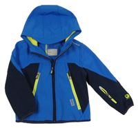 Modro-tmavomodrá softshellová bunda s kapucí C&A