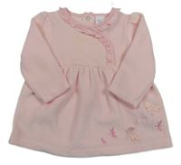 Svetloružové zamatové šaty C&A