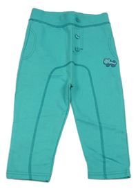 Zelené tepláky s knoflíky Ergee