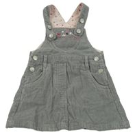 Sivé na traké menšestrové šaty so srdiečkom Papagino