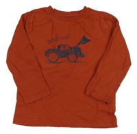 Cihlové triko s bagrem Topolino