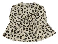 Smetanovo-hnedo-čierna tunika s leopardím vzorom Pep&Co
