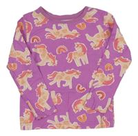 Růžové triko s jednorožci dunnes