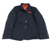 Tmavomodré melírované sako we