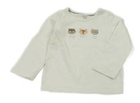 Bílé triko s medvídky C&A