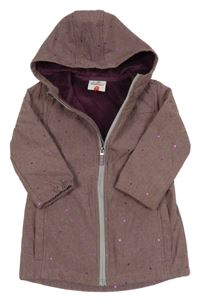 Pudrově fialová softshellová parka s kapucí Topolino