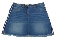 Modrá rifľová sukňa s pruhom Alive