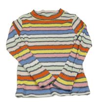 Barevné pruhované žebrované triko Name it