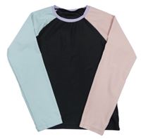 Čierno-ružovo-zelené UV tričko shein