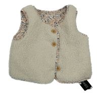 Nové - Smetanová huňatá podšitá vesta dunnes