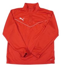 Červená športová funkčná mikina s logom Puma