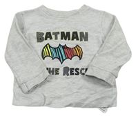 Svetlosivé melírované tričko s netopýrem - Batman George