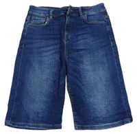 Tmavomodré regular fit rifľové kraťasy V BY VERY