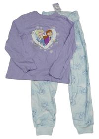 Nové - Lila-světlemodré pyžamo - Frozen Primark