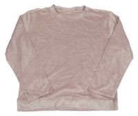 Ružová zamatová mikina