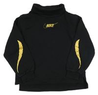 Černo-zlatá mikina s logem a rolákem Nike