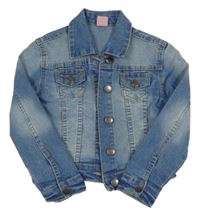 Modrá riflová crop bunda Kiki&Koko