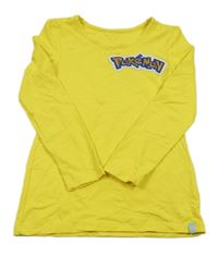 Žlté tričko s nápisem - Pokémon